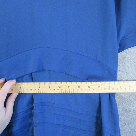 Diane Von Furstenberg Front Tie Overlapping Silk Mini Dress Ruched 8 Blue 278 - Picture 11 of 14